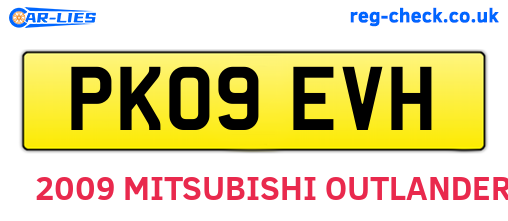 PK09EVH are the vehicle registration plates.