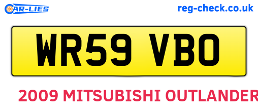 WR59VBO are the vehicle registration plates.
