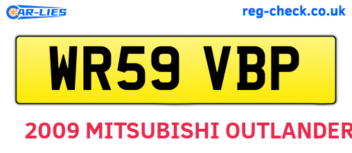 WR59VBP are the vehicle registration plates.