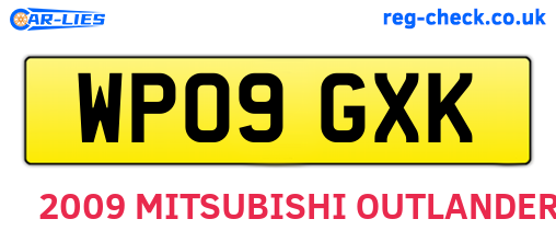 WP09GXK are the vehicle registration plates.