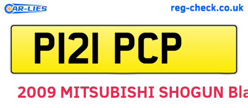P121PCP are the vehicle registration plates.