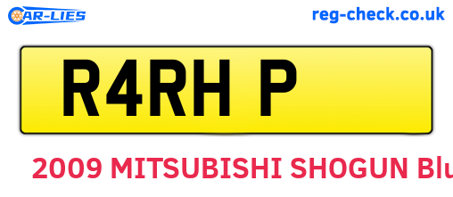 R4RHP are the vehicle registration plates.