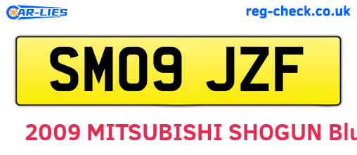 SM09JZF are the vehicle registration plates.