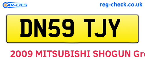 DN59TJY are the vehicle registration plates.
