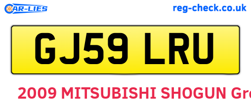 GJ59LRU are the vehicle registration plates.