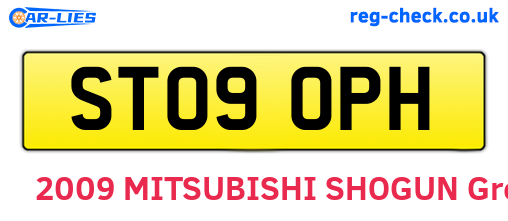 ST09OPH are the vehicle registration plates.