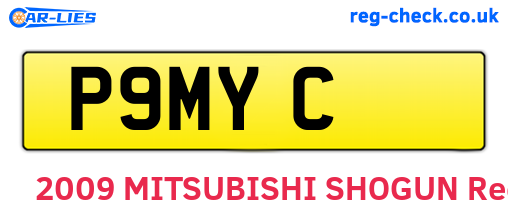 P9MYC are the vehicle registration plates.