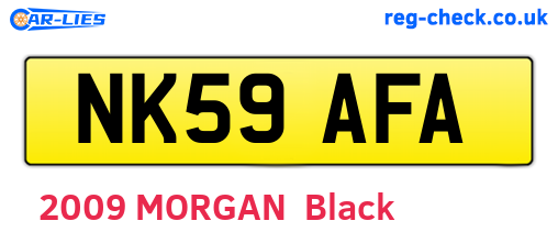 NK59AFA are the vehicle registration plates.
