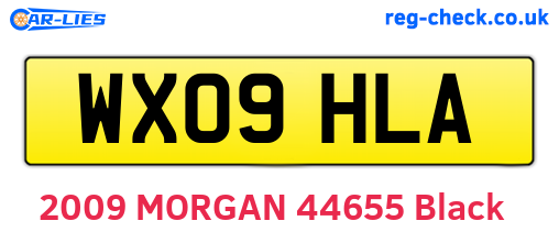 WX09HLA are the vehicle registration plates.