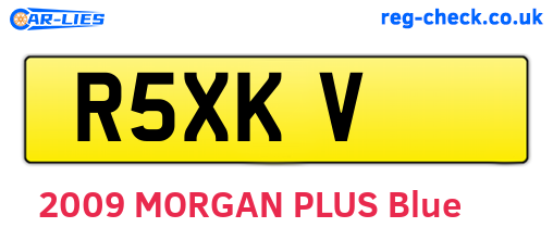 R5XKV are the vehicle registration plates.