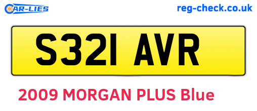 S321AVR are the vehicle registration plates.