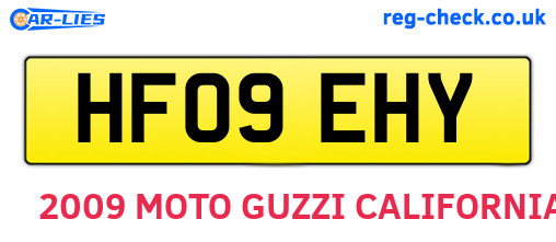 HF09EHY are the vehicle registration plates.