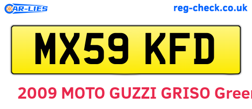 MX59KFD are the vehicle registration plates.