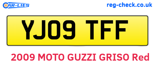 YJ09TFF are the vehicle registration plates.