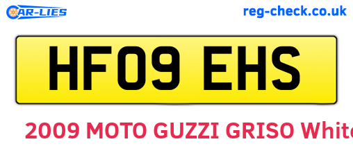 HF09EHS are the vehicle registration plates.
