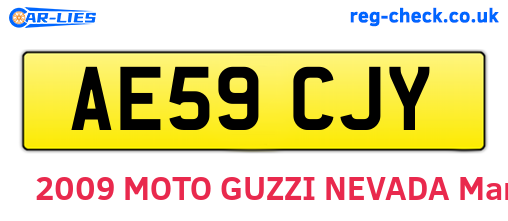 AE59CJY are the vehicle registration plates.