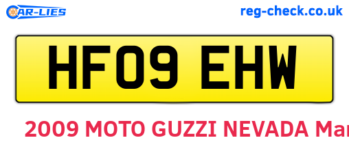 HF09EHW are the vehicle registration plates.