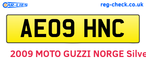 AE09HNC are the vehicle registration plates.