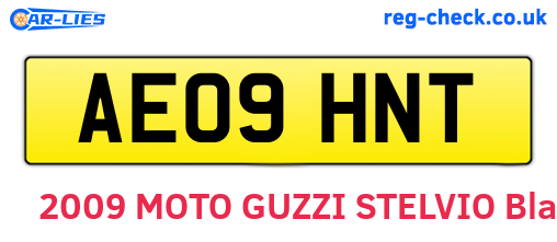 AE09HNT are the vehicle registration plates.