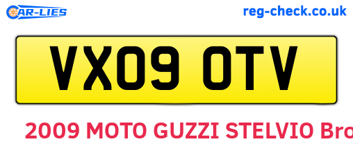 VX09OTV are the vehicle registration plates.