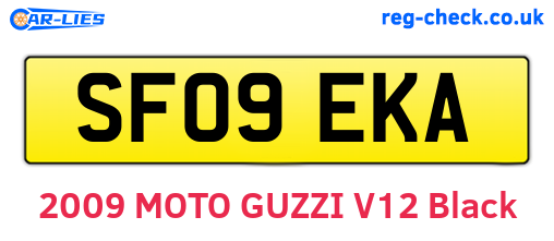 SF09EKA are the vehicle registration plates.