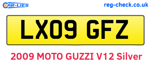 LX09GFZ are the vehicle registration plates.