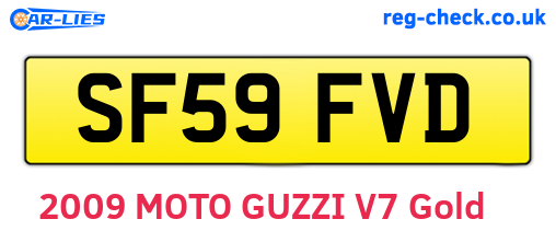 SF59FVD are the vehicle registration plates.