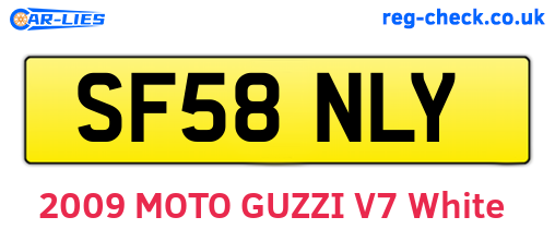SF58NLY are the vehicle registration plates.