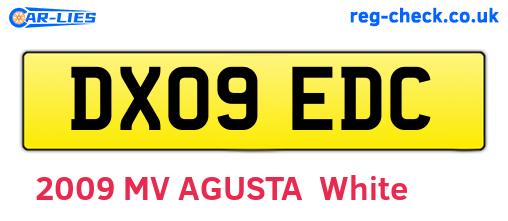 DX09EDC are the vehicle registration plates.