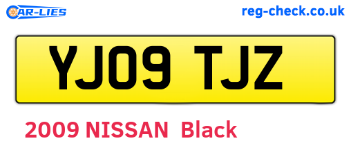 YJ09TJZ are the vehicle registration plates.