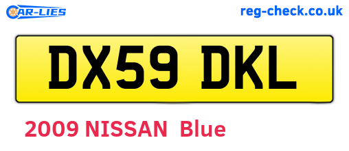 DX59DKL are the vehicle registration plates.