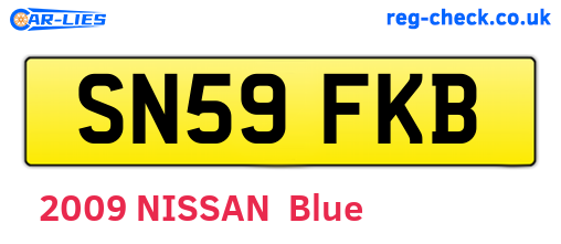 SN59FKB are the vehicle registration plates.