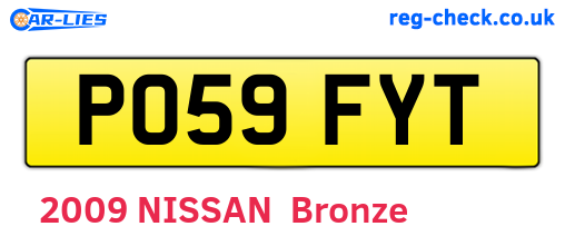 PO59FYT are the vehicle registration plates.