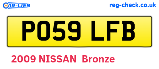 PO59LFB are the vehicle registration plates.