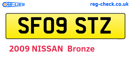 SF09STZ are the vehicle registration plates.