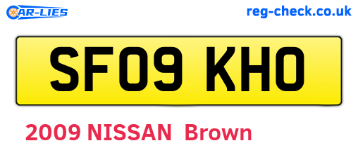 SF09KHO are the vehicle registration plates.