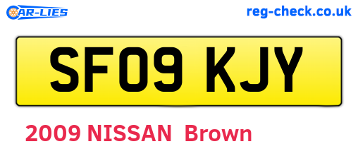 SF09KJY are the vehicle registration plates.