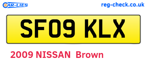 SF09KLX are the vehicle registration plates.