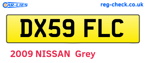 DX59FLC are the vehicle registration plates.