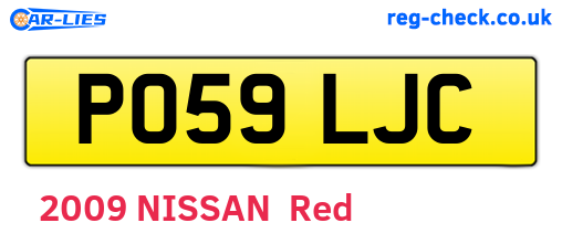 PO59LJC are the vehicle registration plates.