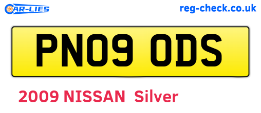 PN09ODS are the vehicle registration plates.