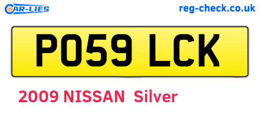 PO59LCK are the vehicle registration plates.