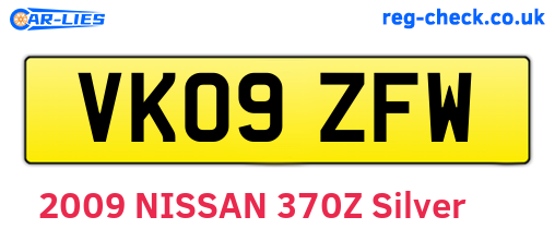 VK09ZFW are the vehicle registration plates.