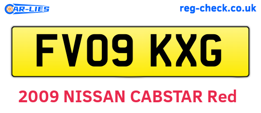 FV09KXG are the vehicle registration plates.