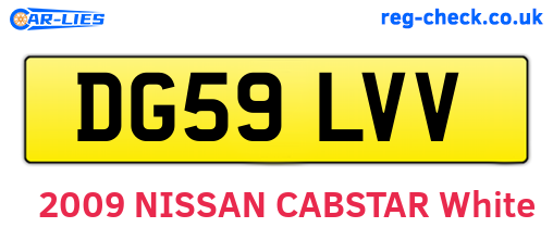 DG59LVV are the vehicle registration plates.