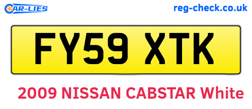 FY59XTK are the vehicle registration plates.