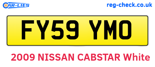 FY59YMO are the vehicle registration plates.