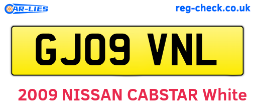 GJ09VNL are the vehicle registration plates.