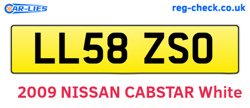 LL58ZSO are the vehicle registration plates.