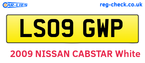LS09GWP are the vehicle registration plates.